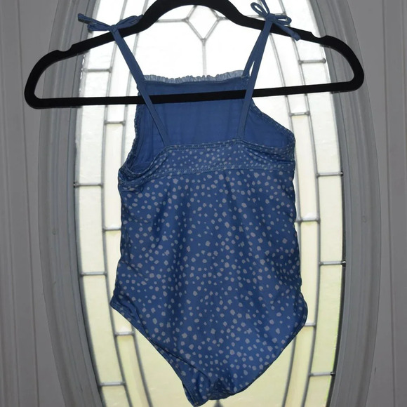 WONDER NATION Girl's Smocked Polka Dot Swimsuit One Piece Size M 7/8 - Picture 2 of 4